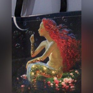 New mermaid book tote bag 16x16.5